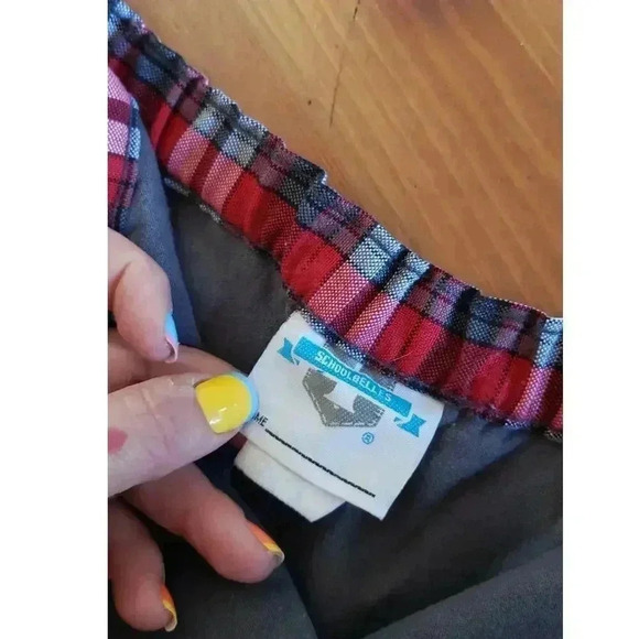 SchoolBelles plaid uniform skirt with pockets shorts under juniors size 7 or 28 - Picture 5 of 7